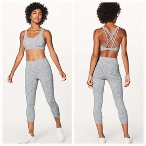 Lululemon Wunder Under Crop Hi-Rise Luxtreme sz 12 grey
